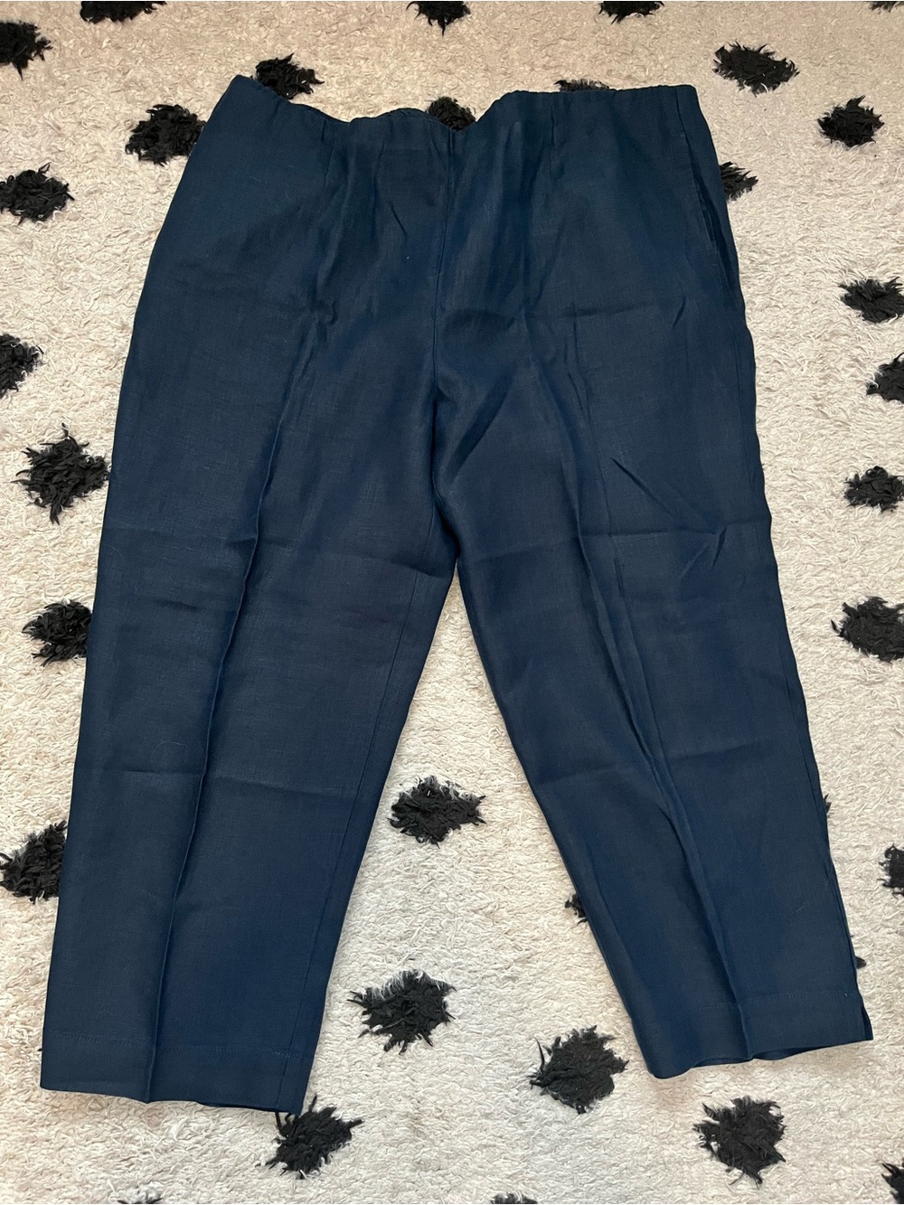 J jill size large love linen navy blue linen pants